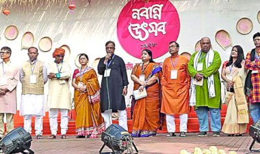 হেমন্তের মধ্যগে চলছে নবান্ন। আবহমান বাংলায় ঘটা করে উৎসবমুখর পরিবেশে নবান্ন