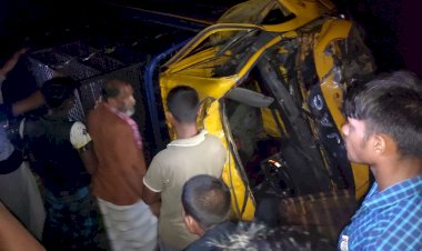 শ্রীপুরে বয়লার মুরগী বাহির ট্রাক দুর্ঘটনা ঘটে !