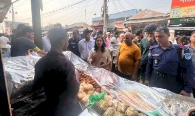 মনোহরদীতে বাজার মনিটরিং অভিযান পরিচালনা করেন ইউএনও হাছিবা খান