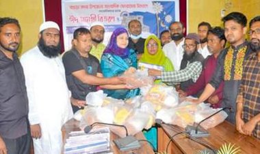 বগুড়ায় সদর উপজেলা সাংবাদিক ফোরামের ঈদ সামগ্রী বিতরণ!