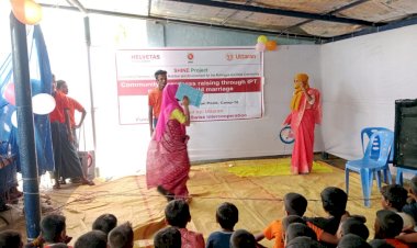 উখিয়ায় এনজিও সংস্থা উত্তরণের উদ্যোগে বাল্যবিবাহ প্রতিরোধ বিষয়ক নাটিকা প্রদর্শন