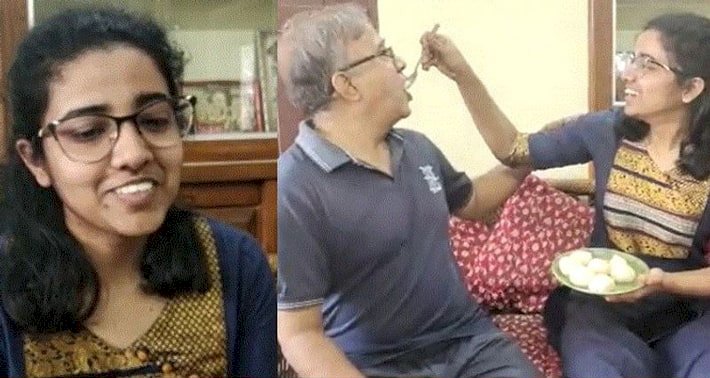 মেয়ের হাতে মিষ্টি খেতে পারবে কখোনো ভাবেনি।