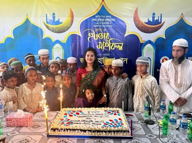 বঙ্গবন্ধু,র জন্মদিনে মনোহরদীতে এতিমদের সাথে নিয়ে ইফতার করলেন উপজেলা নির্বাহী অফিসার