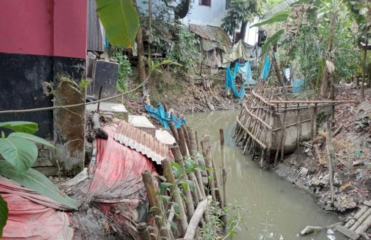 মির্জাগঞ্জে ভূমি দস্যূদের দখলে সরকারি খাল