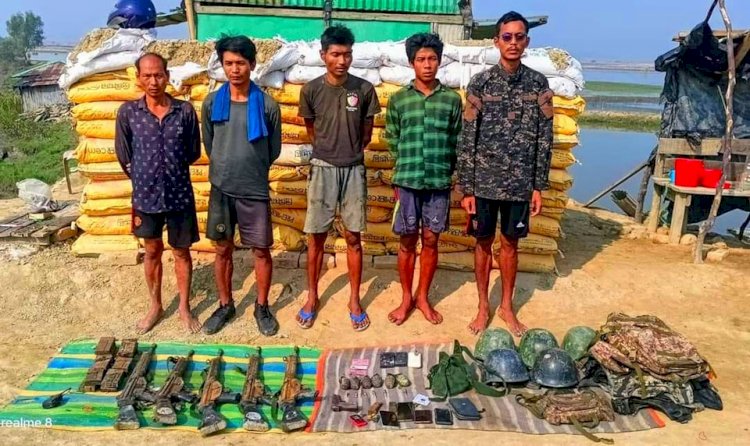 মিয়ানমার থেকে আত্নরক্ষার্থে ৯ বিজিপি সদস্যের বাংলাদেশে অনুপ্রবেশ