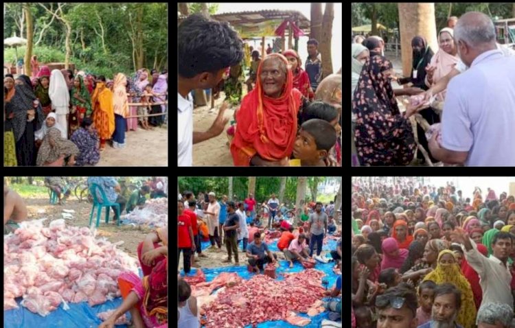 বগুড়ায় টিএমএসএসের উদ্যোগে কোরবানির মাংস বিতরণ