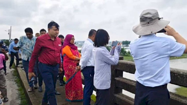 কেশবপুরসহ বিভিন্ন জলাবদ্ধ এলাকা পরিদর্শনে চায়না প্রতিনিধি দল