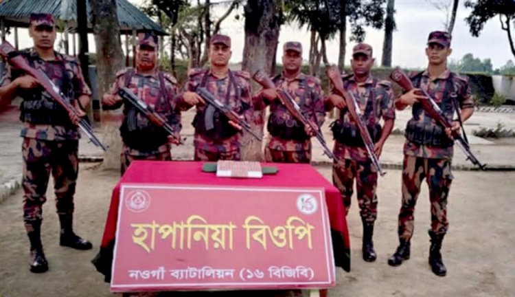 নওগাঁ শাপাহার হাপানিয়া সীমান্তে ভারতীয় ১৮৮ পিচ ট্যাপেন্টাডল ট্যাবলেট উদ্ধার