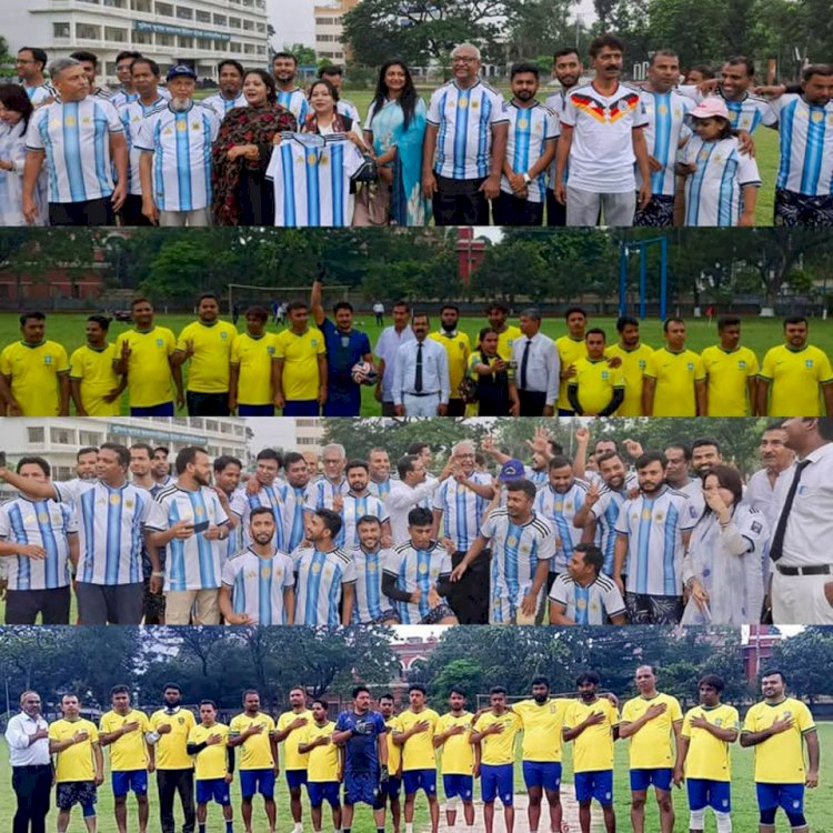 পাবনা জেলা আইনজীবী সমিতির আয়োজনে ও সিনিয়র অ্যাডভোকেট আকির শিকদার পান্নার সহযোগীতায় আর্জেন্টিনা ও ব্রাজিল সমর্থকদের প্রীতি ফুটবল ম্যাচ অনুষ্ঠিত
