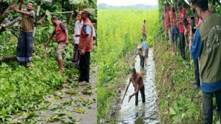 কেশবপুরে আনসার-ভিডিপি'র উদ্যোগ  খাল পরিষ্কার