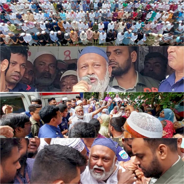 প্যারোলে মুক্তি পেয়ে মায়ের জানাজায় অংশ নিয়ে পরিবারের জন্য দোওয়া ও ক্ষমা চাইলেন রাসেল