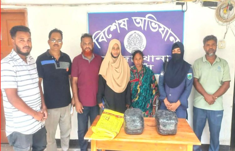 নওগাঁর মান্দায় পুলিশের মাদকবিরোধী অভিযান চালিয়ে ৬ কেজি গাঁজাসহ  মিতা কর্মকার গ্রেফতার