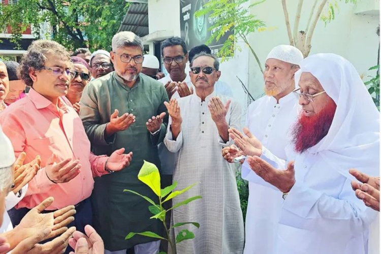 রাজশাহীতে পেশাজীবী দলের উদ্যোগে বৃক্ষরোপণ ও দোয়া মাহফিল