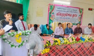 পটুয়াখালী সরকারি কলেজে ওয়ারেন্টেশন ক্লাসে ছাত্র আন্দোলন সভাপতির বক্তব্য