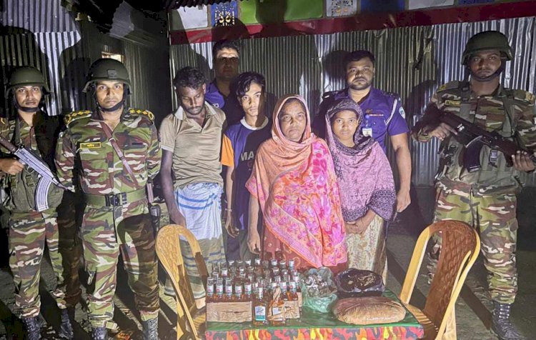 বুড়িচংয়ে যৌথবাহিনীর অভিযানে মাদকসহ ৫ জন আটক