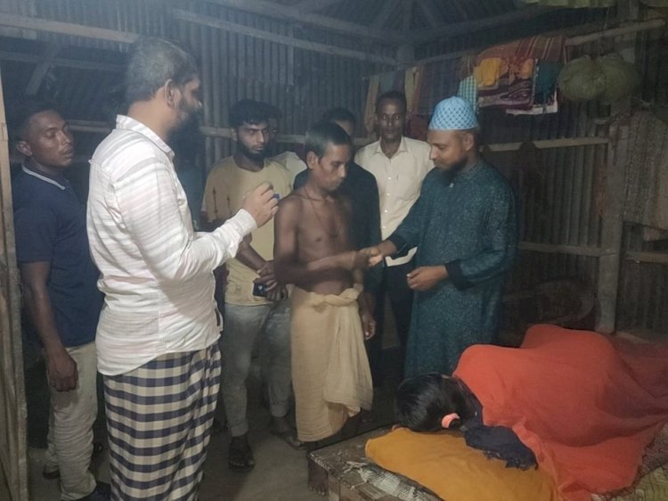 কেয়ারি গাঁও মাদক নির্মূল কমিটির উদ্যোগে  অসহায় অসুস্থ পারিবারের মাঝে আর্থিক সহায়তা প্রদান