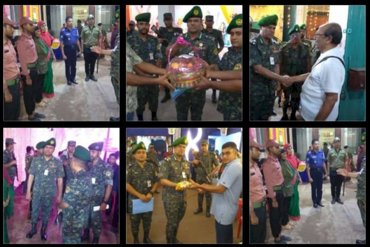 নাটোরে পূজামন্ডপ পরিদর্শন করলেন রেঞ্জ কমান্ডার শাহ আহমদ ফজলে রাব্বি