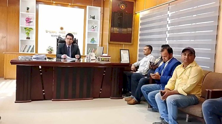 মনোহরদীতে সাংবাদিকদের সাথে নির্বাহী অফিসার এর মতবিনিময় অনুষ্ঠিত
