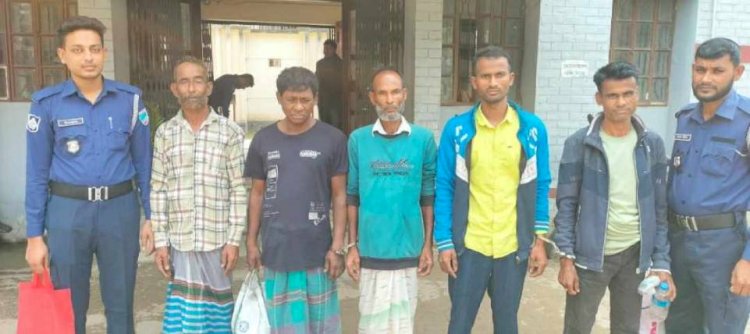 কেশবপুরে এক সাজাপ্রাপ্ত আসামিসহ ৫ জন  গ্রেফতার