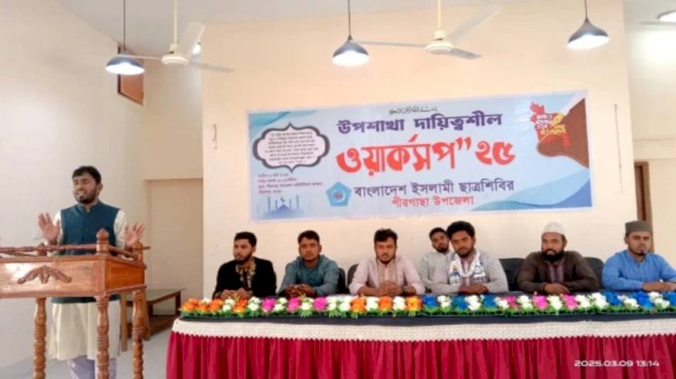 পীরগাছায় ছাত্রশিবিরের উপশাখার দায়িত্বশীলদের নিয়ে ওয়ার্কসপ অনুষ্ঠিত