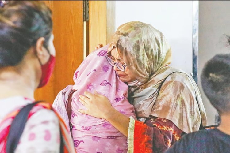 বার্ন ইনস্টিটিউটে কান্নাভেজা স্তব্ধ এক সন্ধ্যা