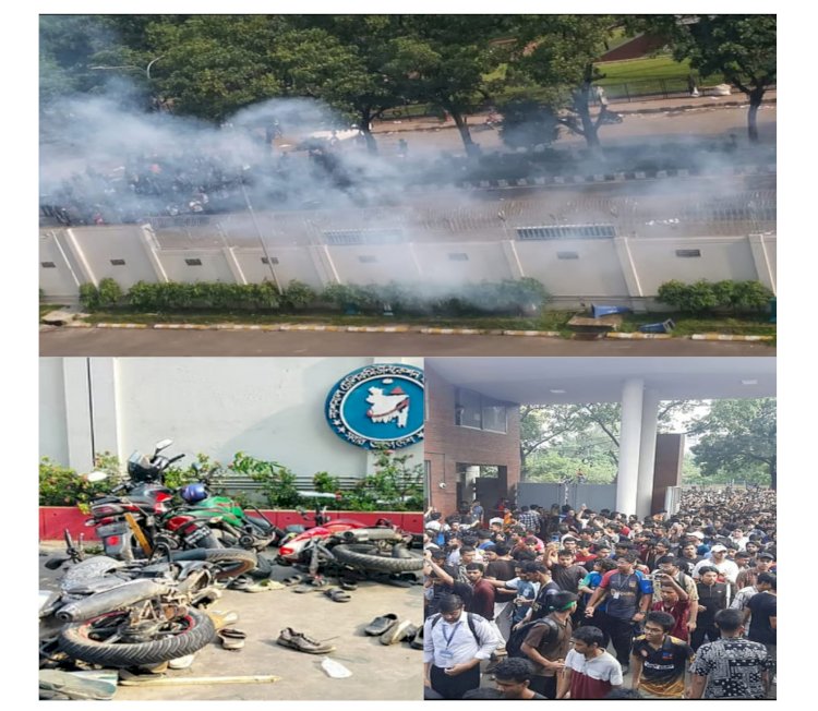 সংঘর্ষে জড়াল শিক্ষার্থী ও আইনশৃঙ্খলা বাহিনী, সচিবালয়ে উত্তপ্ত পরিস্থিতি