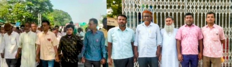 রাজশাহী মোহনপুর উপজেলাতে এমপিওভুক্ত শিক্ষক-কর্মচারীদের দাবি আদায়ে স্বারকলিপি প্রদান