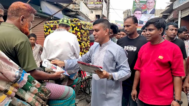 বিএনপির রাষ্ট্র কাঠামো মেরামতের ৩১ দফা বাস্তবায়নে হোমনায় ওমর ফারুক মুন্নার লিফলেট বিতরণ
