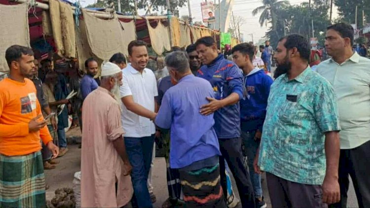 কেশবপুরে ধানের শীষের প্রার্থী শ্রাবণের  গণসংযোগ ও মতবিনিময়