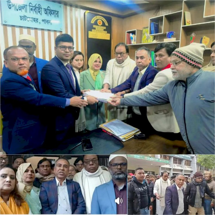পাবনা-৩ আসনে হাসান জাফির তুহিন বিএনপি দলীয় প্রার্থী  হিসেবে মনোনয়নপত্র জমা দিয়েছেন