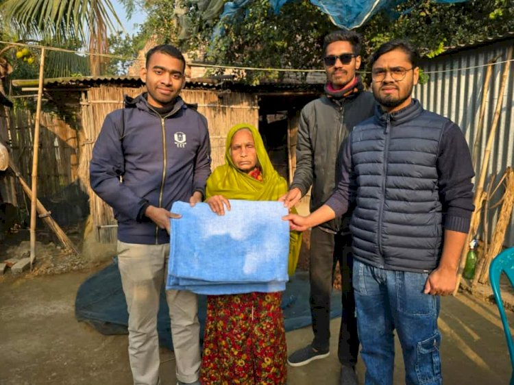‎পাবিপ্রবির সামাজিক সংগঠন জোনাকির উদ্যোগে শীতবস্ত্র বিতরণ